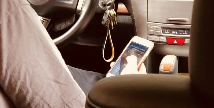 Distracted driver in West Virginia.